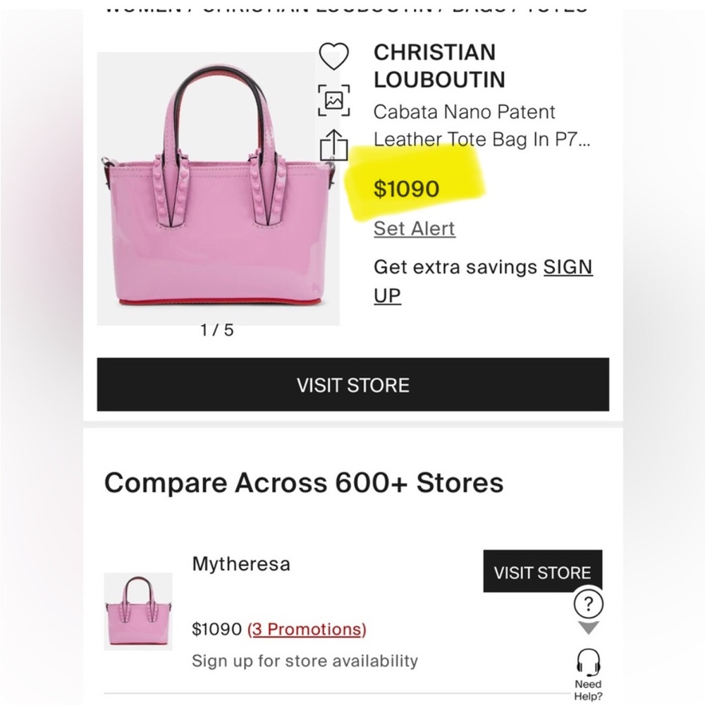 SOLD!! CHRISTIAN Louboutin pink mini bag